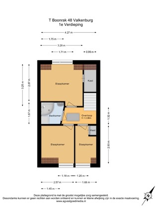 Floorplan - 't Boonrak 48, 2235 EG Valkenburg